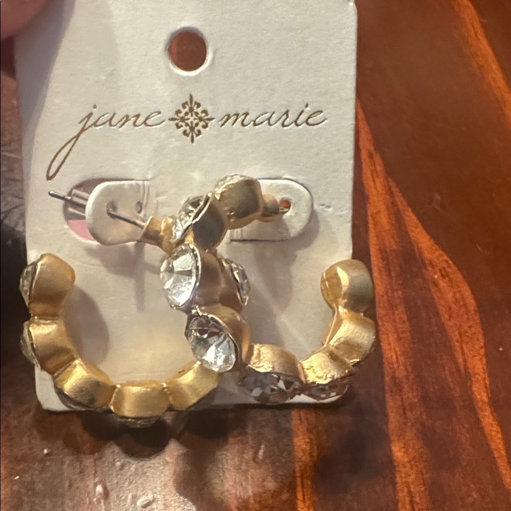 Anne Marie Gold and Crystal Earrings